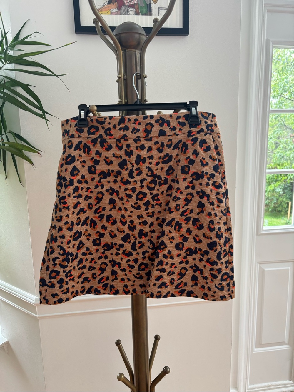 LOFT Leopard Print Mini Skirt in Tan and Black